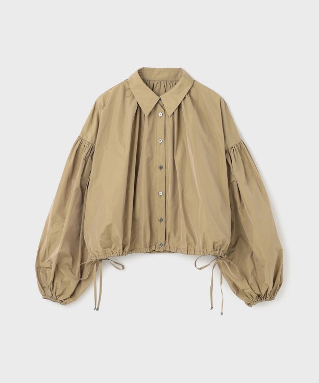 GRACE CONTINENTAL タフタギャザーシャツ ベージュ