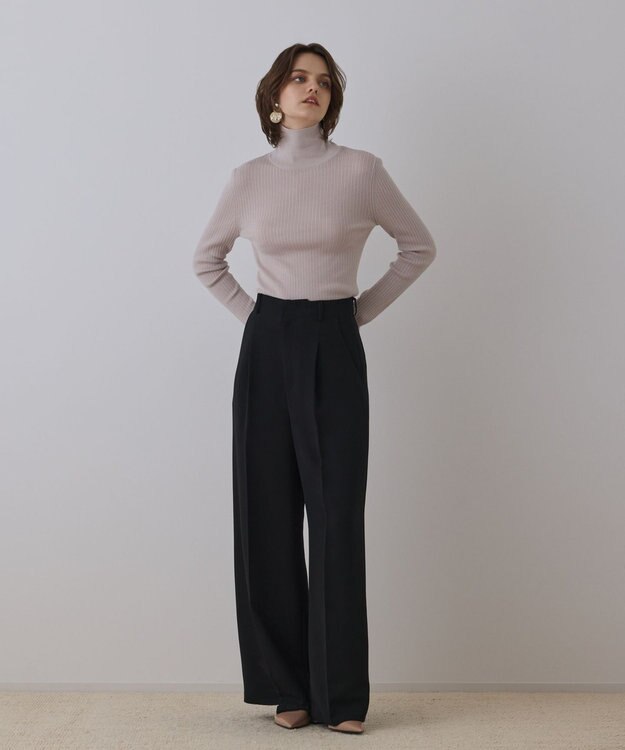 GRACE CONTINENTAL ウールハイゲージニットトップ ベージュ