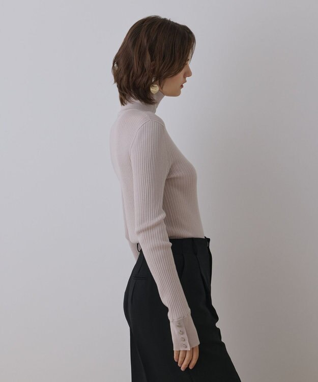 GRACE CONTINENTAL ウールハイゲージニットトップ ベージュ