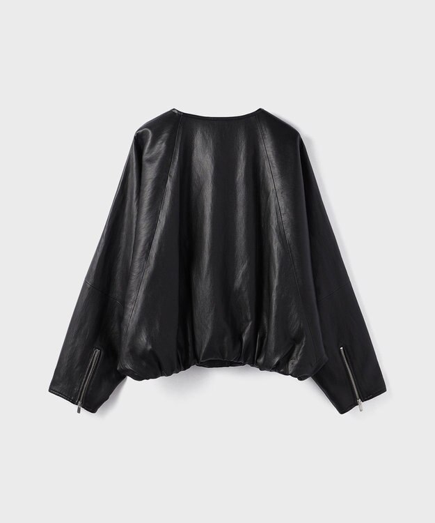 GRACE CONTINENTAL フェイクレザーライダース ブラック