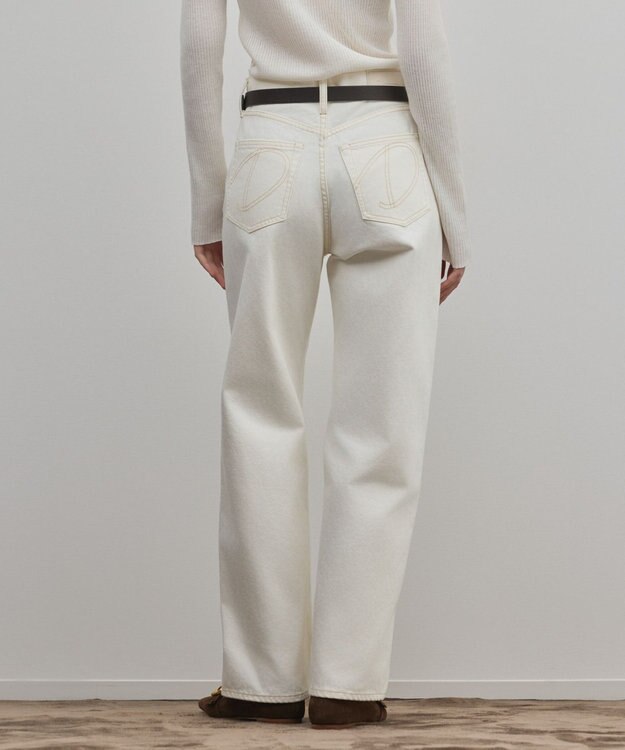 GRACE CONTINENTAL ワイドストレートホワイトデニム ホワイト