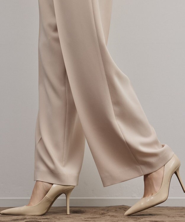 GRACE CONTINENTAL トリアセワイドパンツ ベージュ