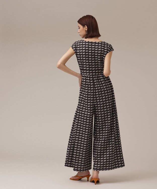 GRACE CONTINENTAL ホースプリントサロペット ブラック