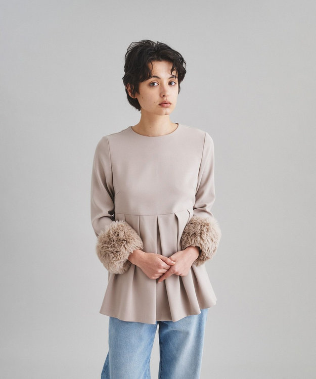 【値下げ中】GRACE CONTINENTAL ファーショール グレースコンチネンタル ♡♡ ファーカシミアストール 値下げ