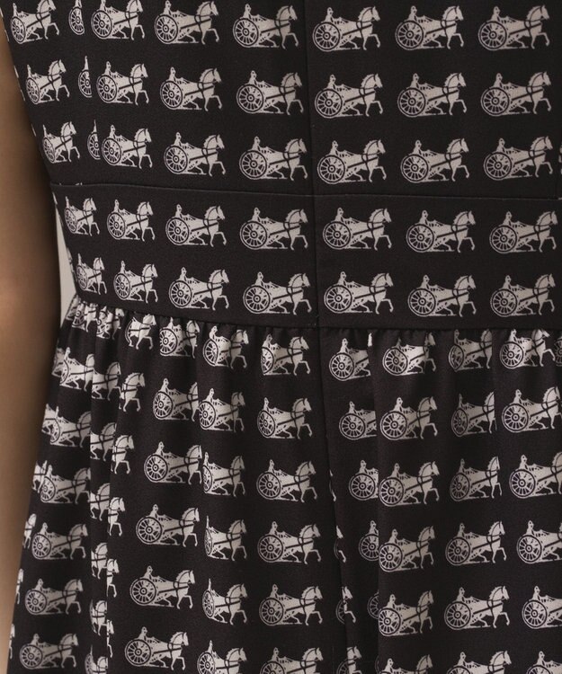 GRACE CONTINENTAL ホースプリントサロペット ブラック