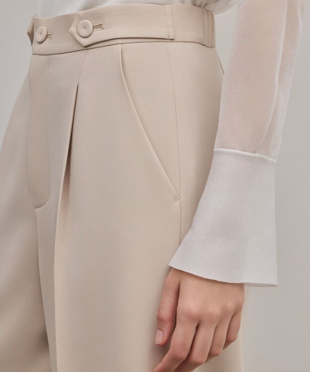 GRACE CONTINENTAL トリアセワイドパンツ ベージュ