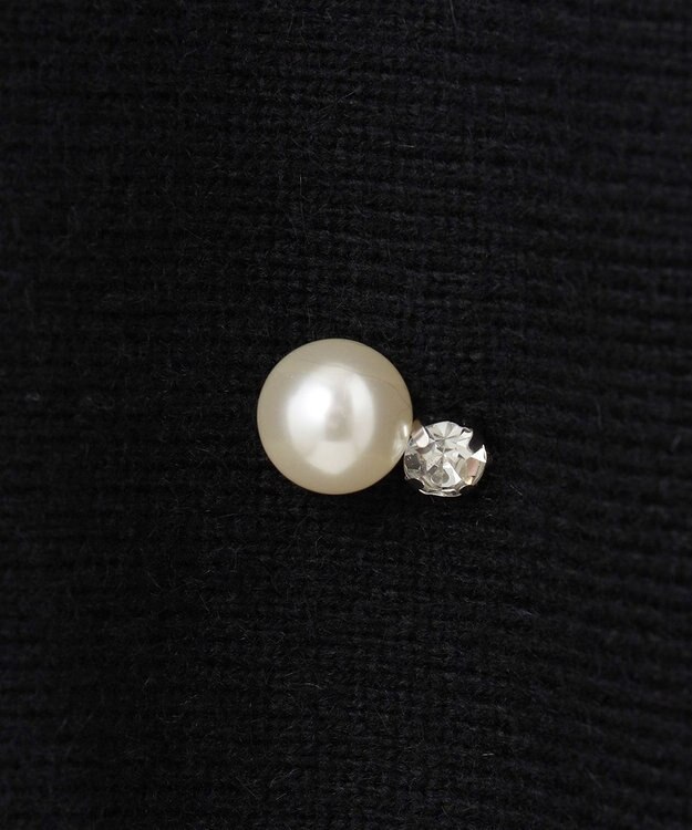 GRACE CONTINENTAL パールドットニットトップ ブラック