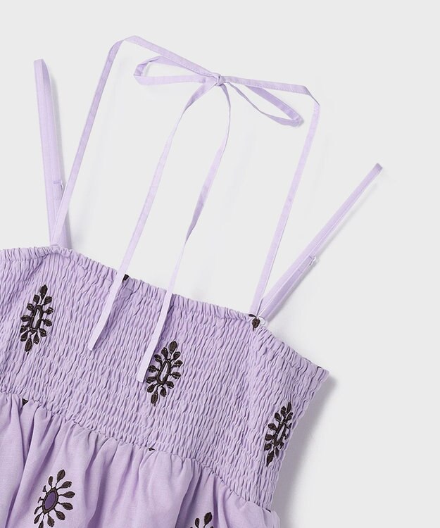 GRACE CONTINENTAL カットワークマキシドレス ラベンダー