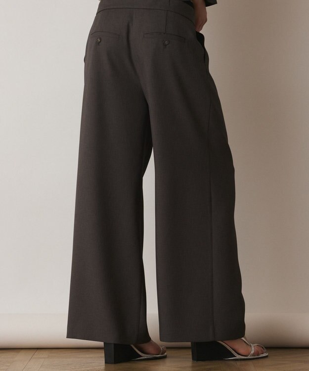 GRACE CONTINENTAL キャミ付レイヤードパンツ チャコール