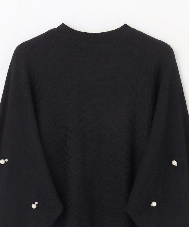 GRACE CONTINENTAL パールドットニットトップ ブラック