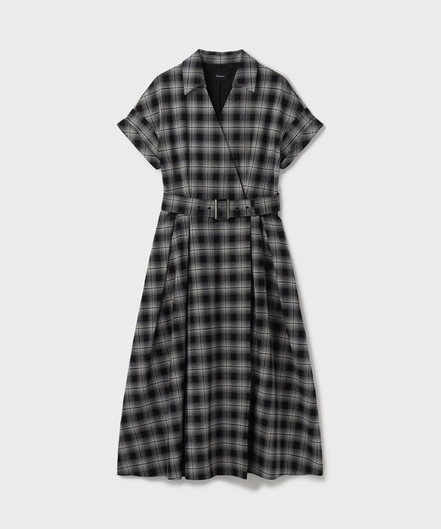 GRACE CONTINENTAL ラップフレアワンピース ブラック