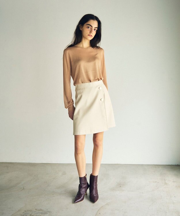 GRACE CONTINENTAL フェイクレザーミニスカート キナリ