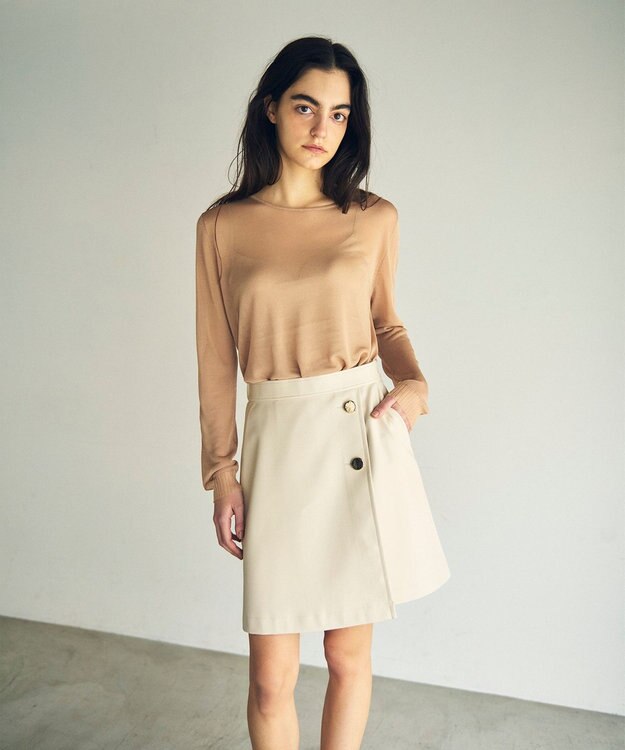 GRACE CONTINENTAL フェイクレザーミニスカート キナリ