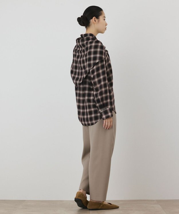 GRACE CONTINENTAL ストール付チェックシャツ チェック