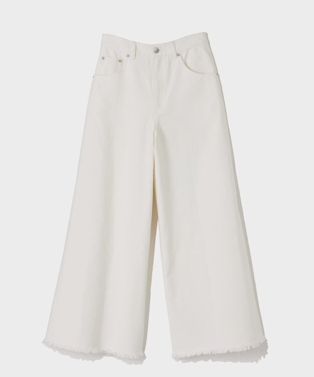 GRACE CONTINENTAL バギーデニムパンツ ホワイト