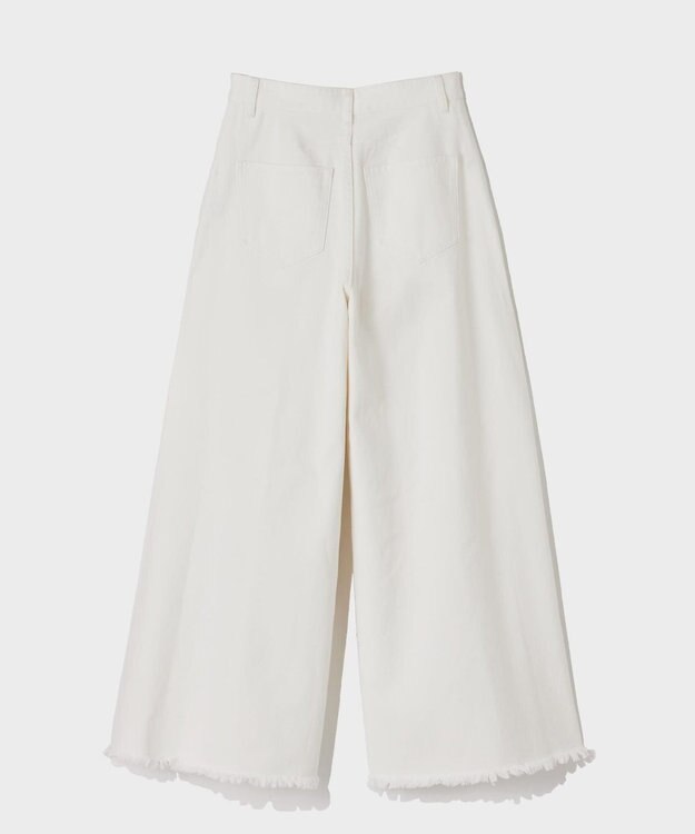 GRACE CONTINENTAL バギーデニムパンツ ホワイト