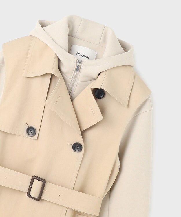 GRACE CONTINENTAL パーカーコンビトレンチ ベージュ