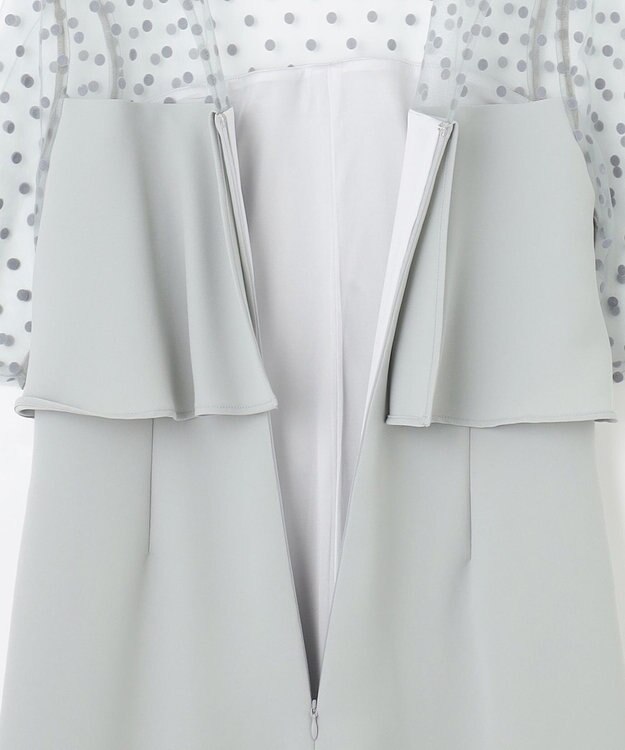 GRACE CONTINENTAL ドットチュールサロペット グレー