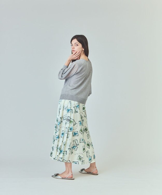 GRACE CONTINENTAL トランププリントラップスカート キナリ