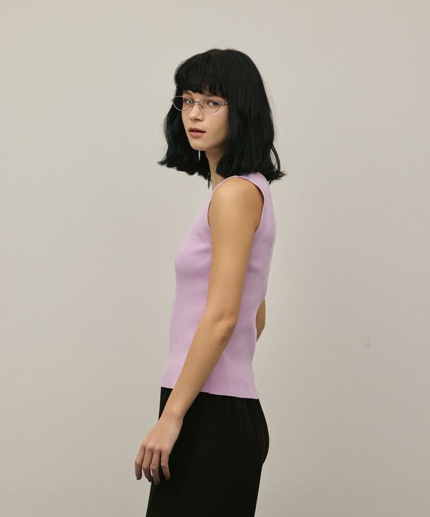 GRACE CONTINENTAL リブニットタンクトップ ピンク