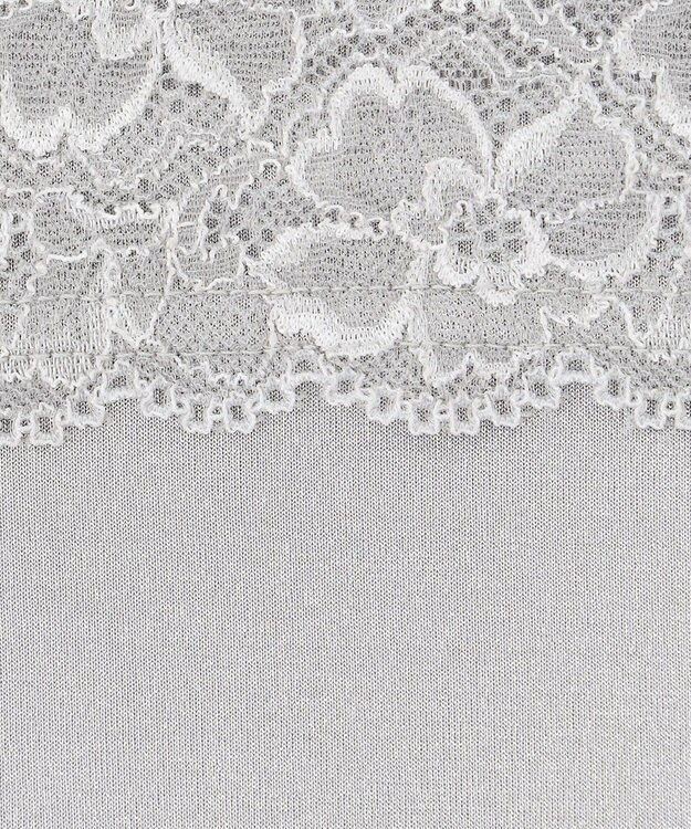 GRACE CONTINENTAL 箔プリントレースベアトップ グレー