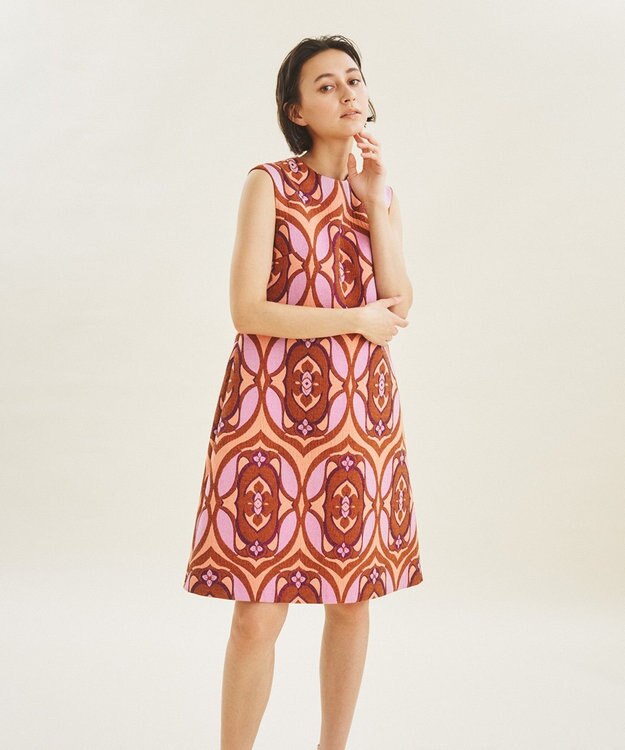 グレースコンチネンタル　ビジューカラーフレアワンピース　38サイズ グレースコンチネンタル ビジューカラーフレアワンピース 38サイズ