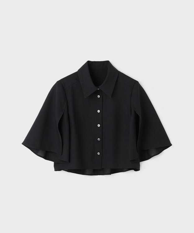 GRACE CONTINENTAL フレアスリーブシャツ ブラック