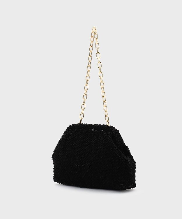 GRACE CONTINENTAL Caterina bertini スパンチェーンバッグM ブラック