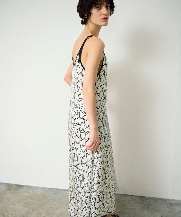 GRACE CONTINENTAL ラインハートキャミワンピース ホワイト