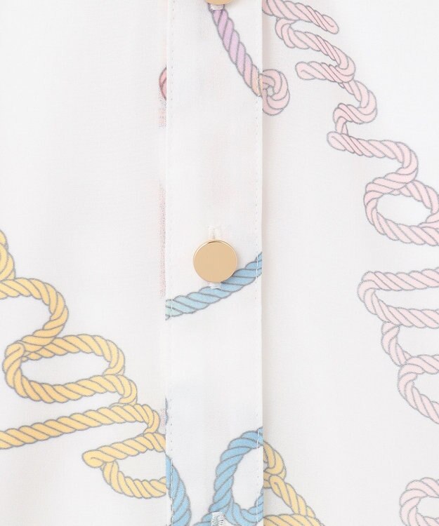 GRACE CONTINENTAL ロープロゴプリントワンピース ホワイト