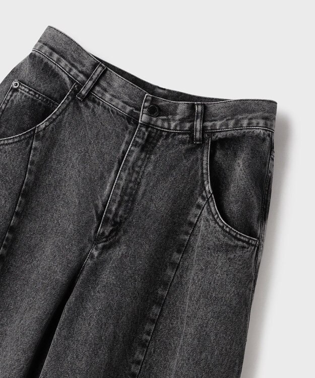 GRACE CONTINENTAL カーブデニムパンツ グレー