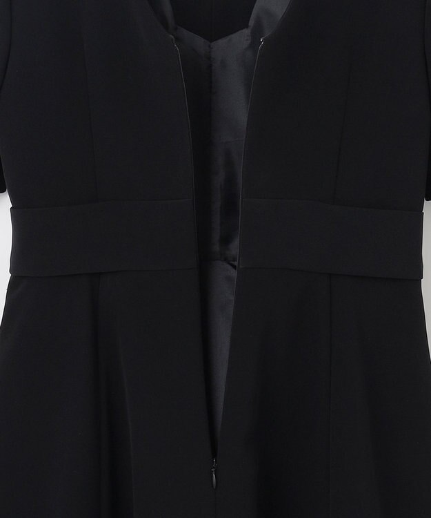 GRACE CONTINENTAL スリーブタックドレス ブラック