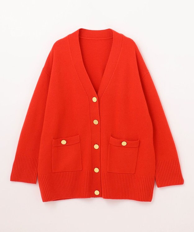 GRACE CONTINENTAL メリノウールニットカーディガン レッド