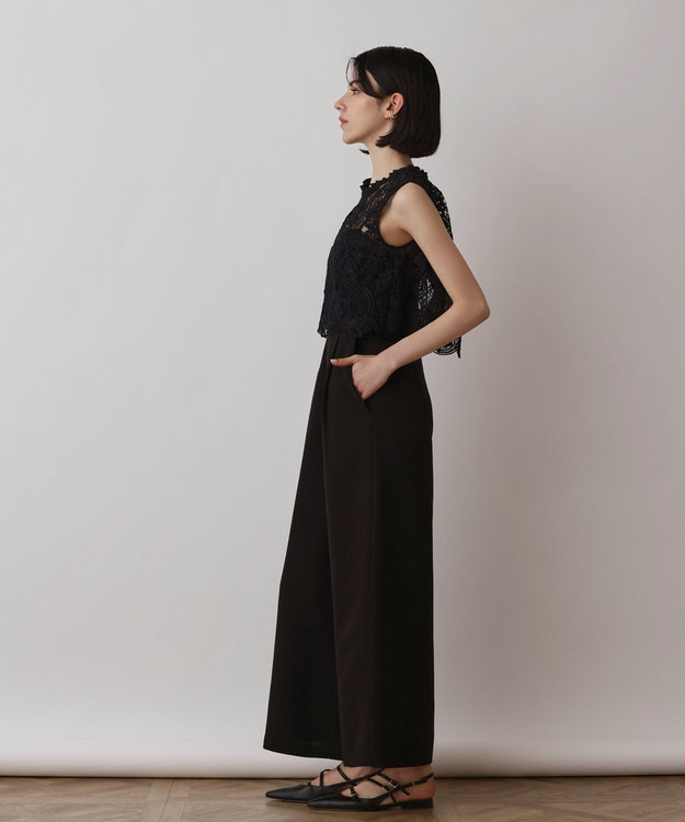 GRACE CONTINENTAL レースコンビサロペット ブラック