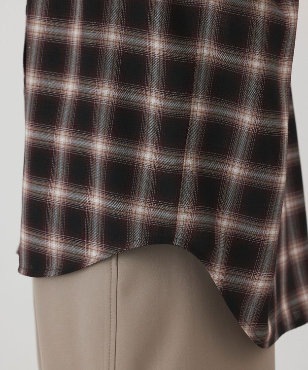 GRACE CONTINENTAL ストール付チェックシャツ チェック