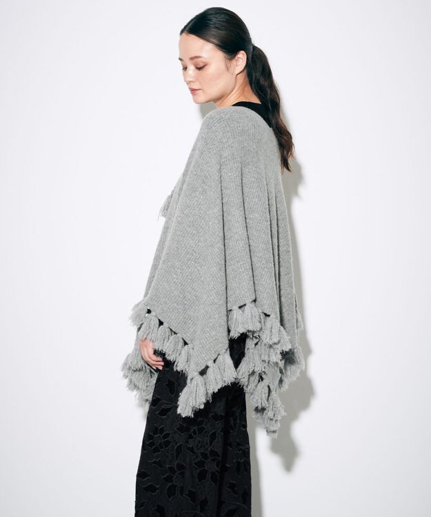 【 エンリーベグリン 】ニットポンチョ カシミヤ カシミア ウール 茶 イタリア ニットポンチョ | kashmirbazar