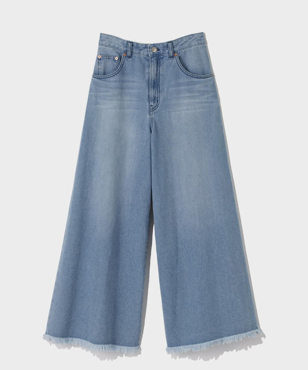 GRACE CONTINENTAL バギーデニムパンツ サックス