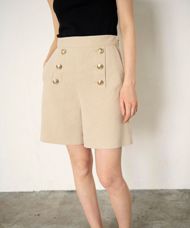 GRACE CONTINENTAL ブッチャーショートパンツ ベージュ