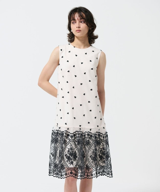 GRACE CONTINENTAL 刺繍レースドレス キナリ