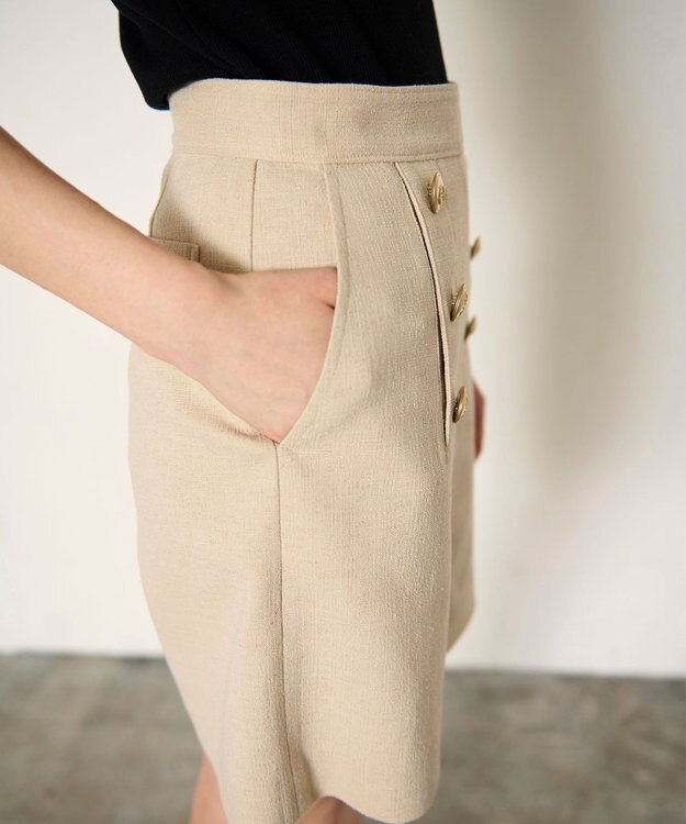 GRACE CONTINENTAL ブッチャーショートパンツ ベージュ