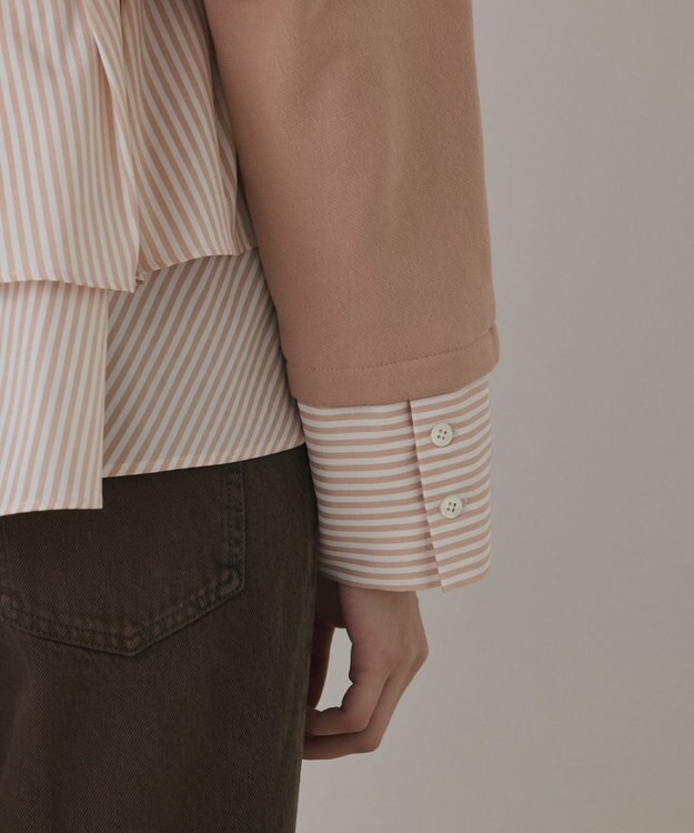 GRACE CONTINENTAL タックフリルヘムカットトップ ピンク