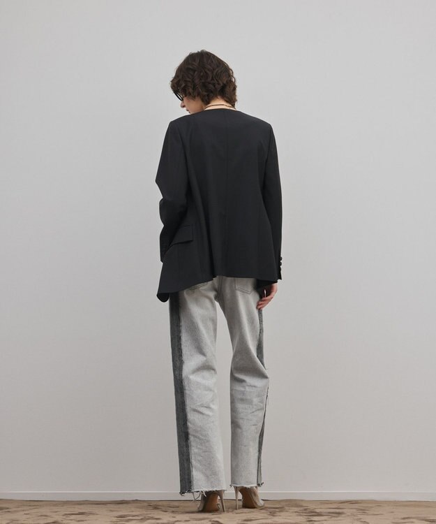 GRACE CONTINENTAL リメイクフレアデニムパンツ ブラック