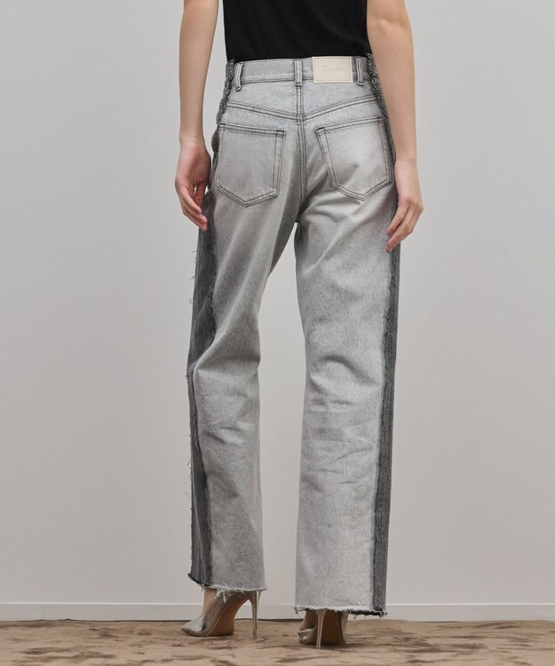 GRACE CONTINENTAL リメイクフレアデニムパンツ ブラック