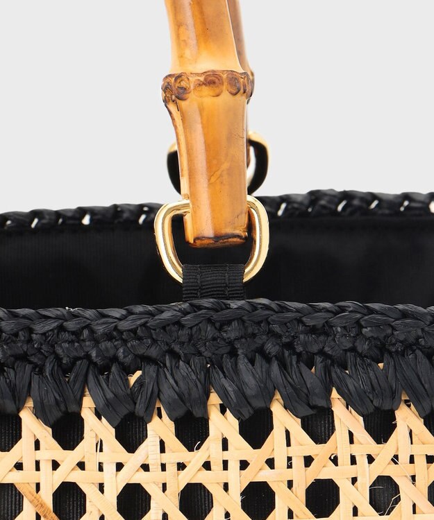 GRACE CONTINENTAL Caterina bertini  バンブーカゴバック ブラック