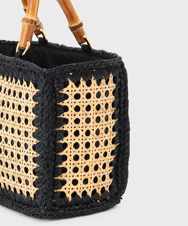 GRACE CONTINENTAL Caterina bertini  バンブーカゴバック ブラック