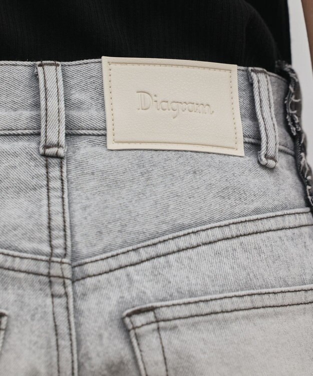 GRACE CONTINENTAL リメイクフレアデニムパンツ ブラック