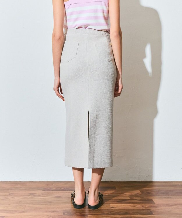 GRACE CONTINENTAL ジャージペンシルスカート ベージュ