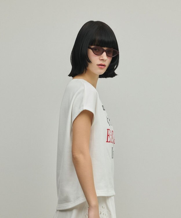 GRACE CONTINENTAL ルーズロゴTシャツ ホワイト