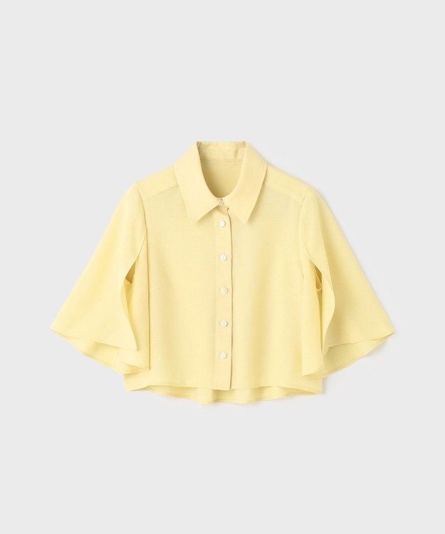 GRACE CONTINENTAL フレアスリーブシャツ イエロー