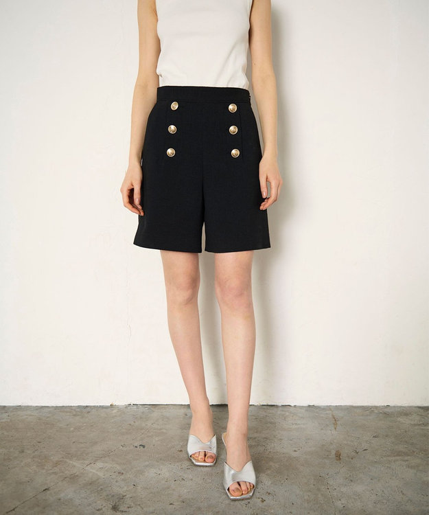 GRACE CONTINENTAL ブッチャーショートパンツ ブラック